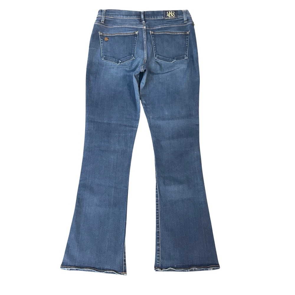 Rock & Republic Kendra Curvy Bootcut Jeans Dark Wash Blue Denim 14 M R011738 - Picture 4 of 8